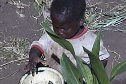 Malawi girl with her dish