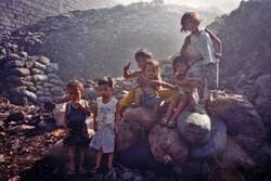 Families at the dump site