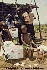 Livingstone, Zambia - street beggar children