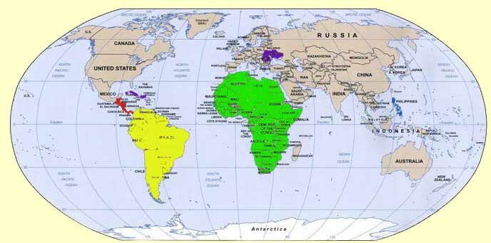 World Map Jamaica